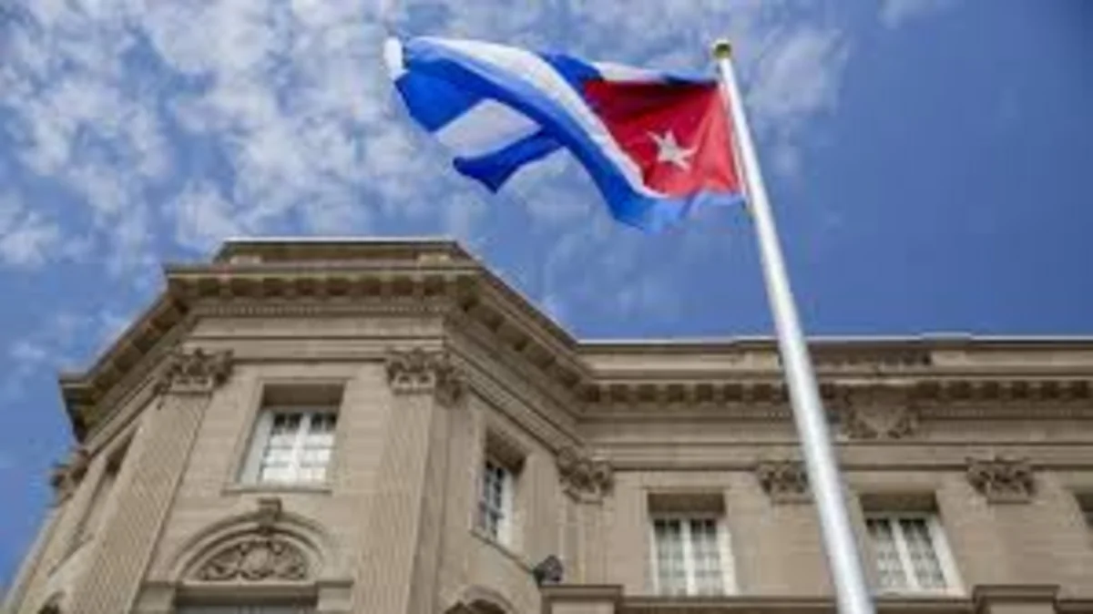 Cuban flag flies in Washington as relations restored