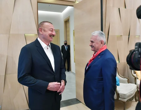 İlham Əliyev və Rəcəb Tayyib Ərdoğan Türkiyə millisinin oyununu izləyib - YENİLƏNİB