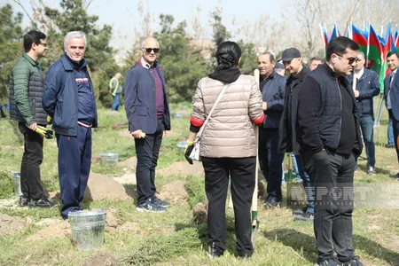 Heydər Əliyevin 100 illiyinə həsr olunan ağacəkmə aksiyası keçirilib