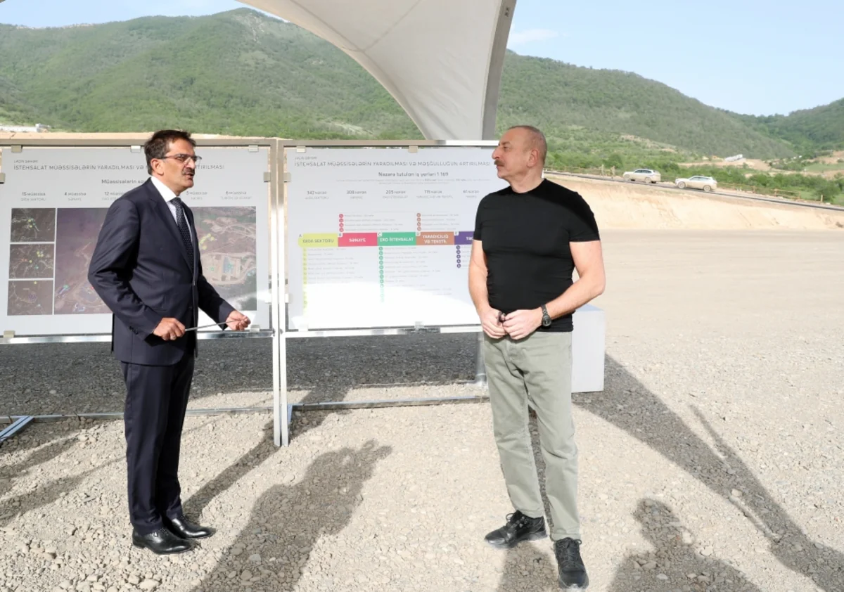 President Ilham Aliyev views work done in Agro-Industrial Park in Lachin city