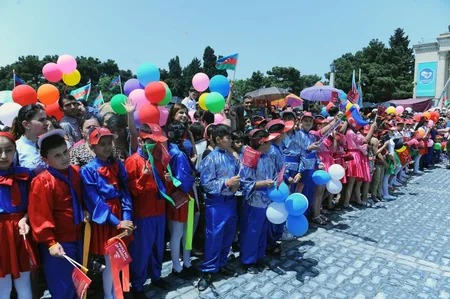 Bakı-2015: Məşəl estafeti Sumqayıtda - FOTO