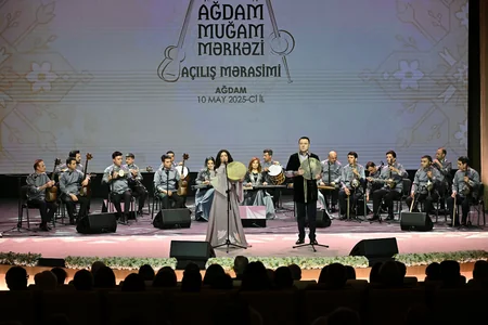 İlham Əliyev və Mehriban Əliyeva Ağdam Muğam Mərkəzinin açılışında iştirak ediblər - YENİLƏNİB-3
