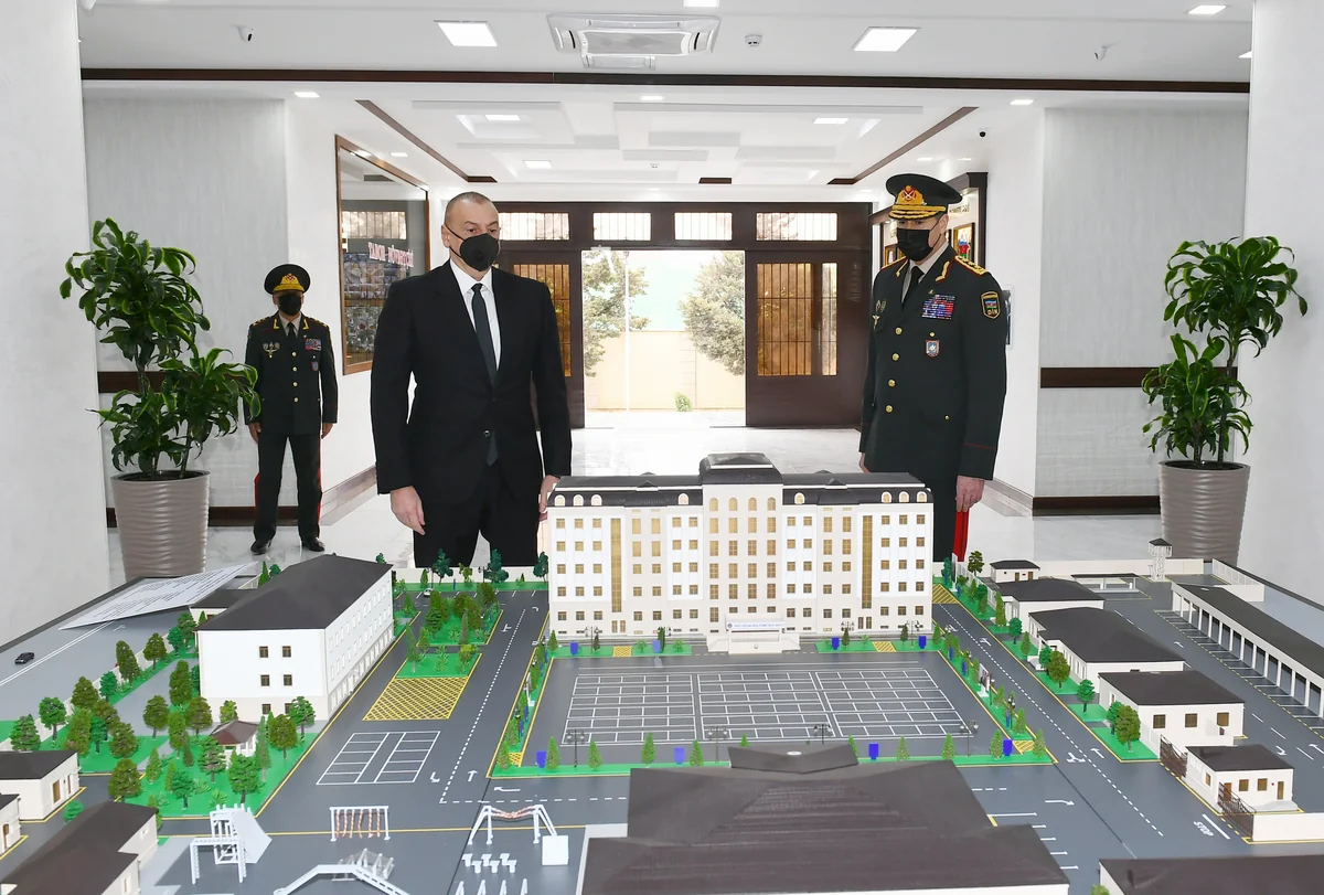 Ilham Aliyev attends opening of Internal Troops` newly-built military unit