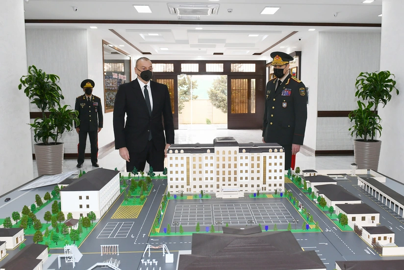 Ilham Aliyev attends opening of Internal Troops` newly-built military unit