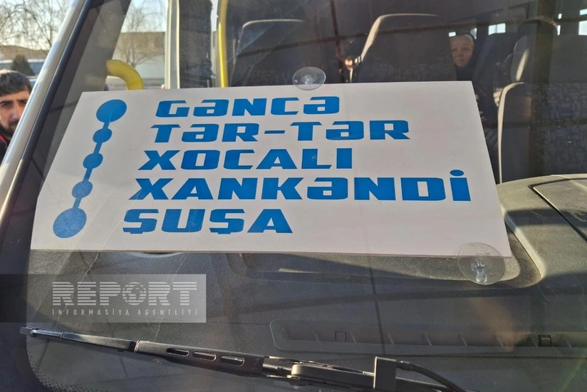 Gəncədən Şuşaya ilk avtobus yola düşüb