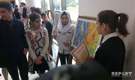 Lənkərandа “Zərərli vərdişlərə qarşı mübarizə: Uşaqların gözü ilə” rəsm sərgisi keçirilib - FOTO