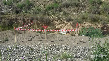 Ağcabədidə avtomobil körpüsünün altında tank əleyhinə mina tapılıb - FOTO