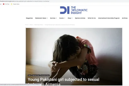 Пакистанская общественность возмущена пытками девочки в детсаду в Ереване