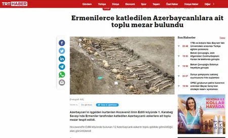 Dünya mətbuatı Edillidə aşkarlanan kütləvi məzarlıqla bağlı geniş məlumat yayıb