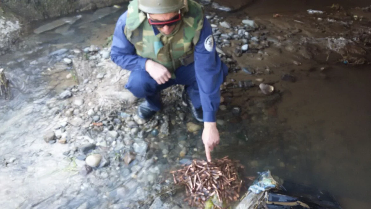 Tərtərdə su kanalından 400 ədədə yaxın güllə aşkar olunub