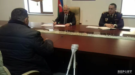 Arzu Rəhimov Göyçayda vətəndaşları qəbul edib