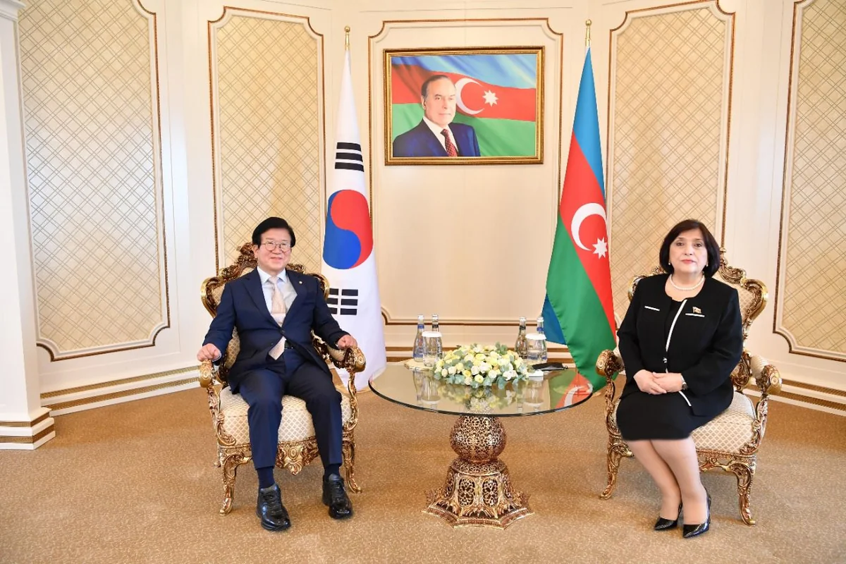 Sahibə Qafarova  Koreya Milli Assambleyasının sədri ilə görüşüb