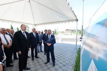 President Ilham Aliyev inaugurates drinking water supply project in Pirallahi district