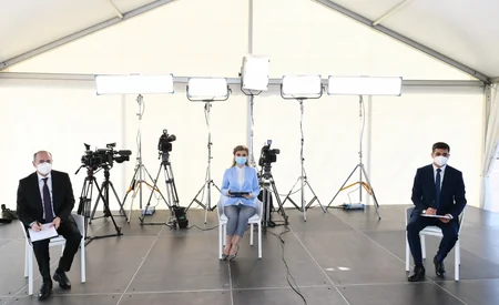 Prezident və birinci xanım Bakıda modul tipli hospitalın açılışında iştirak ediblər - YENİLƏNİB