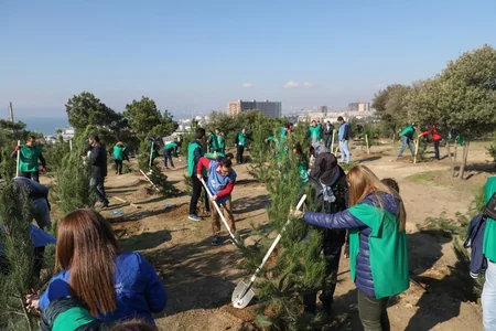 President Ilham Aliyev and first lady Mehriban Aliyeva attended tree-planting campaign in Khatai district, Baku