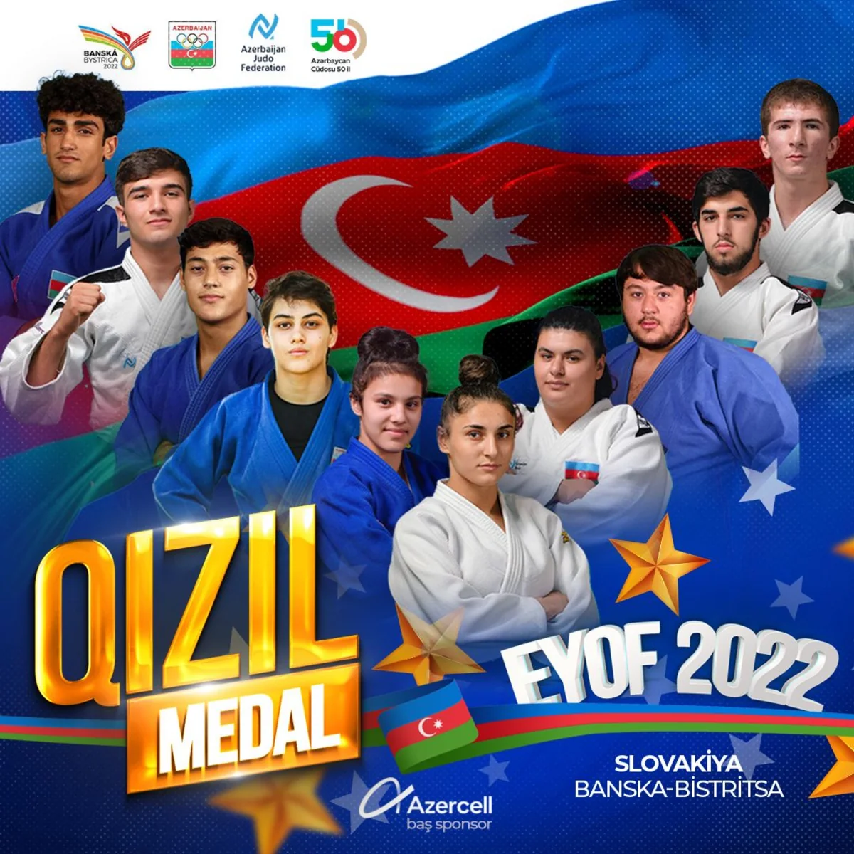 Cüdo üzrə Azərbaycan millisi EYOF-da növbəti qızıl medalı qazanıb