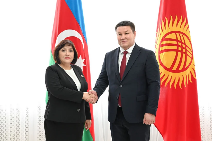 Chair of Milli Majlis Sahiba Gafarova Meets Chairman of Joğorqu Keñeş