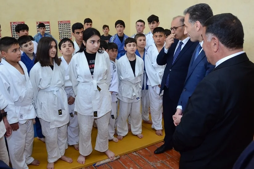 Rəşad Nəbiyev Sabirabadda cüdoçularla görüşüb