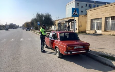 Kürdəmirdə qaydaları pozan sürücülərə inzibati protokollar tərtib olunub