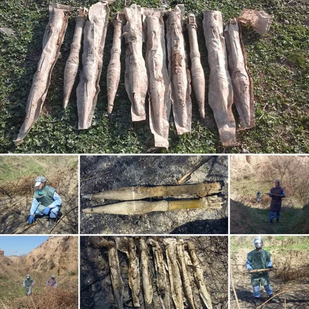 Naftalanda 10 raket tapılıb