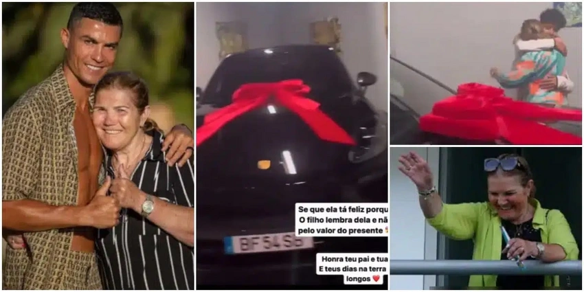 Ronaldu anasına doğum günündə avtomobil hədiyyə edib