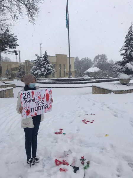 Xocalı soyqırımının 29-cı ildönümü ilə bağlı fləşmob təşkil olunub