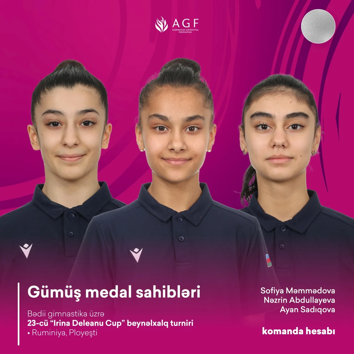 Azərbaycanın bədii gimnastları Rumıniyada gümüş medal qazanıblar