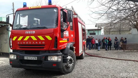 Tovuzda ikimərtəbəli yaşayış binasında yanğın olub