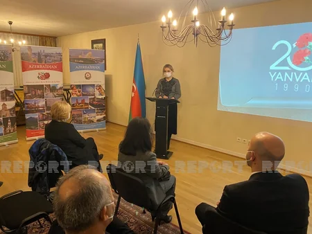 20 Yanvar şəhidlərinin xatirəsi Strasburqda anılıb