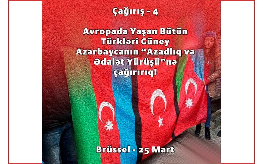 Brüsseldə keçiriləcək mitinqin təşkilatçısı: Güney Azərbaycan türklərinin haqq səsini dünyaya çatdıracağıq