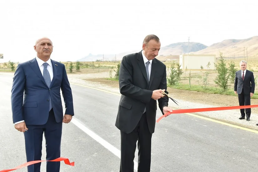 Prezident İlham Əliyev Siyəzən-Məşrif avtomobil yolunun açılışında iştirak edib - FOTO