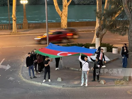 Tbilisidə Azərbaycanın Bayraq Gününə həsr olunmuş fləşmob keçirilib