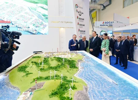 ​Prezident İlham Əliyev Bakıda XXII Beynəlxalq “Xəzər Neft və Qaz 2015” sərgisinin açılışında iştirak edib