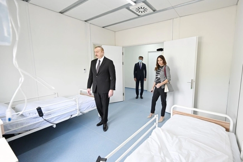 İlham Əliyev və Mehriban Əliyeva modul tipli ilk xəstəxana kompleksinin açılışında iştirak ediblər - YENİLƏNİB