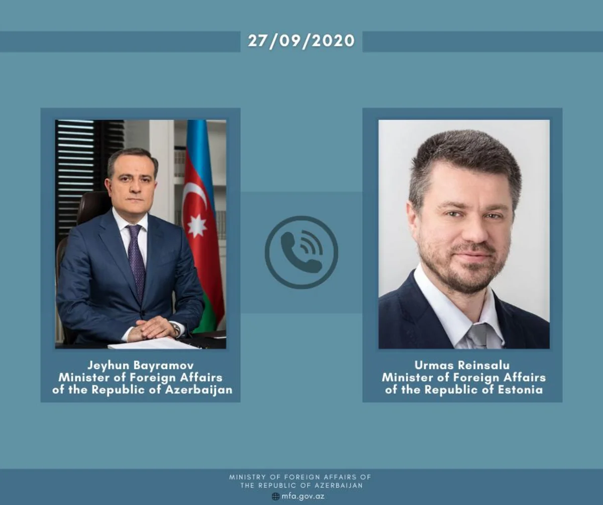 Azərbaycan və Estoniyanın XİN başçıları arasında telefon danışığı olub