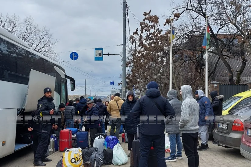 Осуществляется очередная эвакуация азербайджанцев из Киева