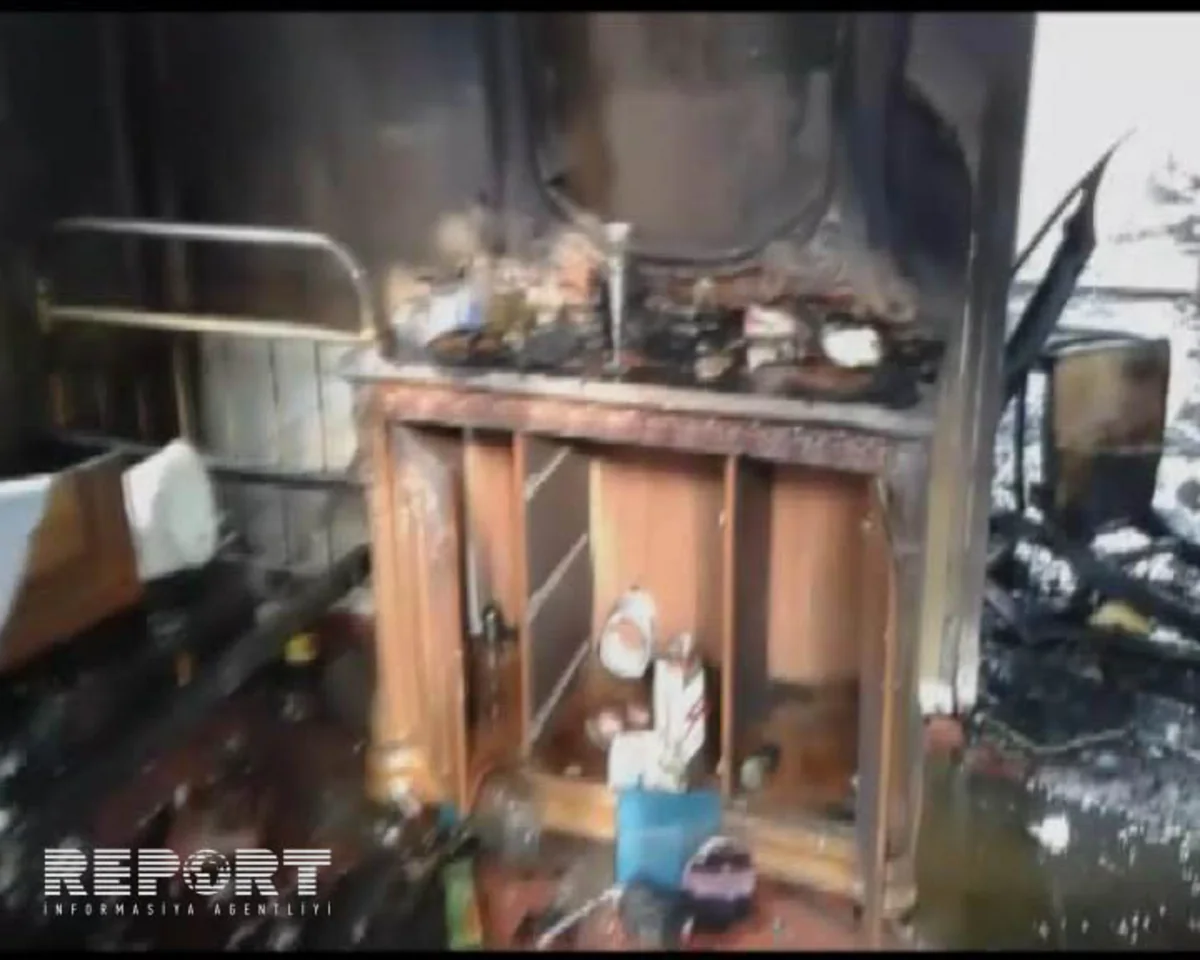 Goranboyda fərdi yaşayış evi yanıb - FOTO