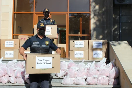 Qax polisinin əməkdaşları şəhid ailələrini ziyarət edib