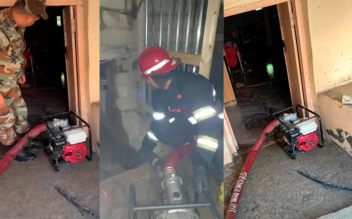 Şəmkir şəhərində və Zəyəm qəsəbəsində yaşayış evlərini su basıb