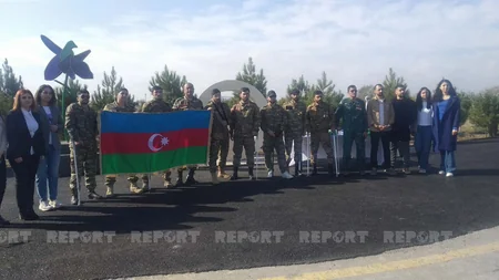 Tərtərdə Vətən müharibəsi şəhidlərinin xatirə bulağının açılışı olub