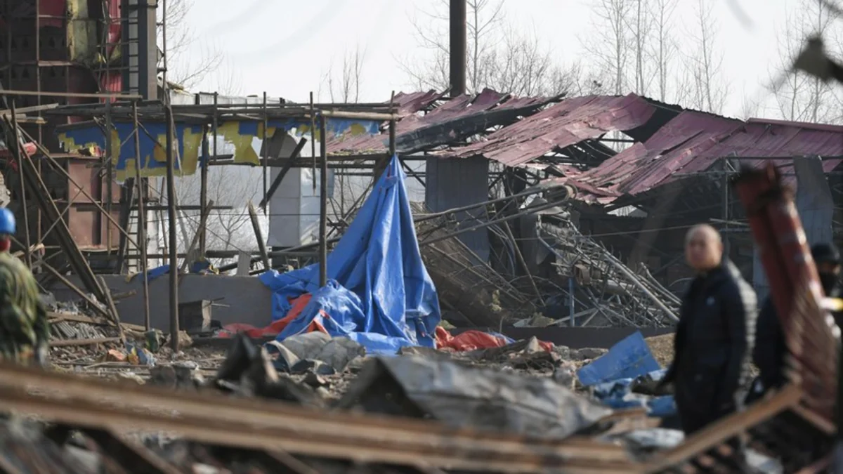 China factory blast kills two, injures 57