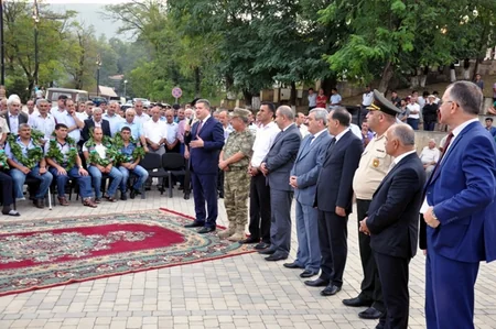 Lerikdə aprel döyüşlərində iştirak edənlərin bir qrupu ilə görüş keçirilib