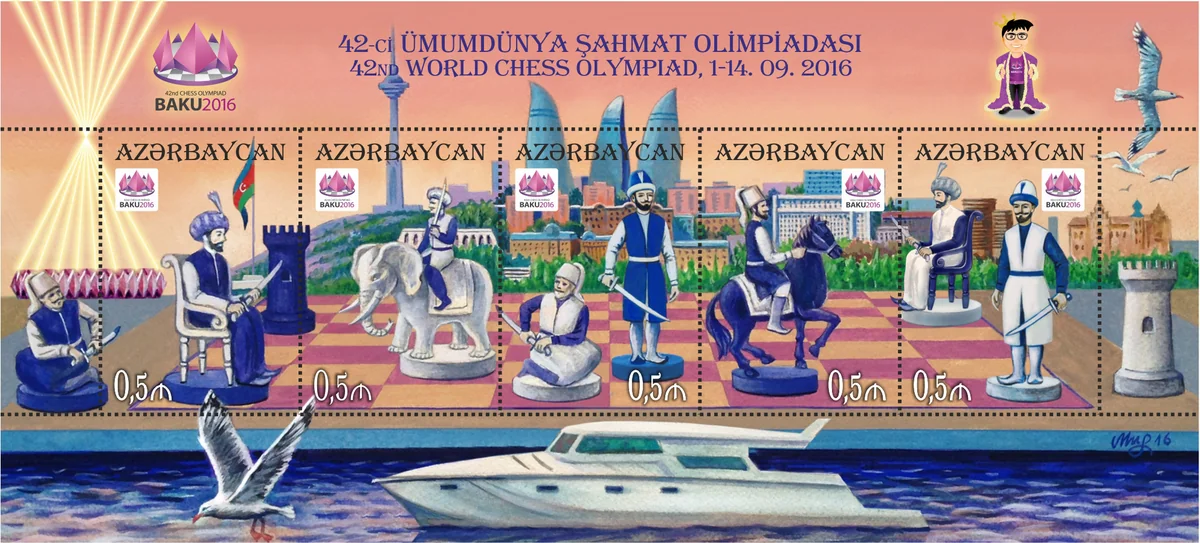 Azərbaycanda Şahmat Olimpiadasına həsr olunmuş poçt markaları buraxılıb