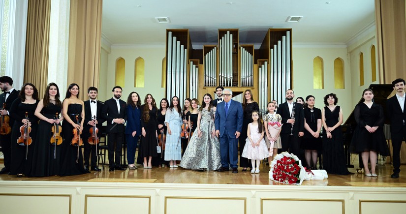 Leyla Əliyeva və Arzu Əliyeva Bakı Musiqi Akademiyasında tələbə və gənclərin konsertini izləyib