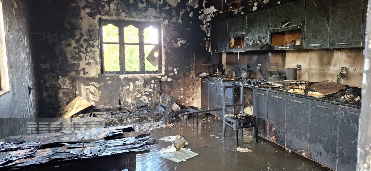 Goranboyda evdə yanğın zamanı körpə xəsarət alıb - YENİLƏNİB