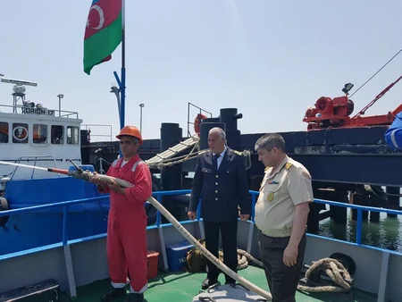 Xəzər Dəniz Neft Donanmasının yüksək hazırlıqlı mülki müdafiə dəniz kəşfiyyatı manqalarının məşqi keçirilib
