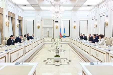 Kazakh President Kassym-Jomart Tokayev visits Azerbaijan's Milli Majlis
