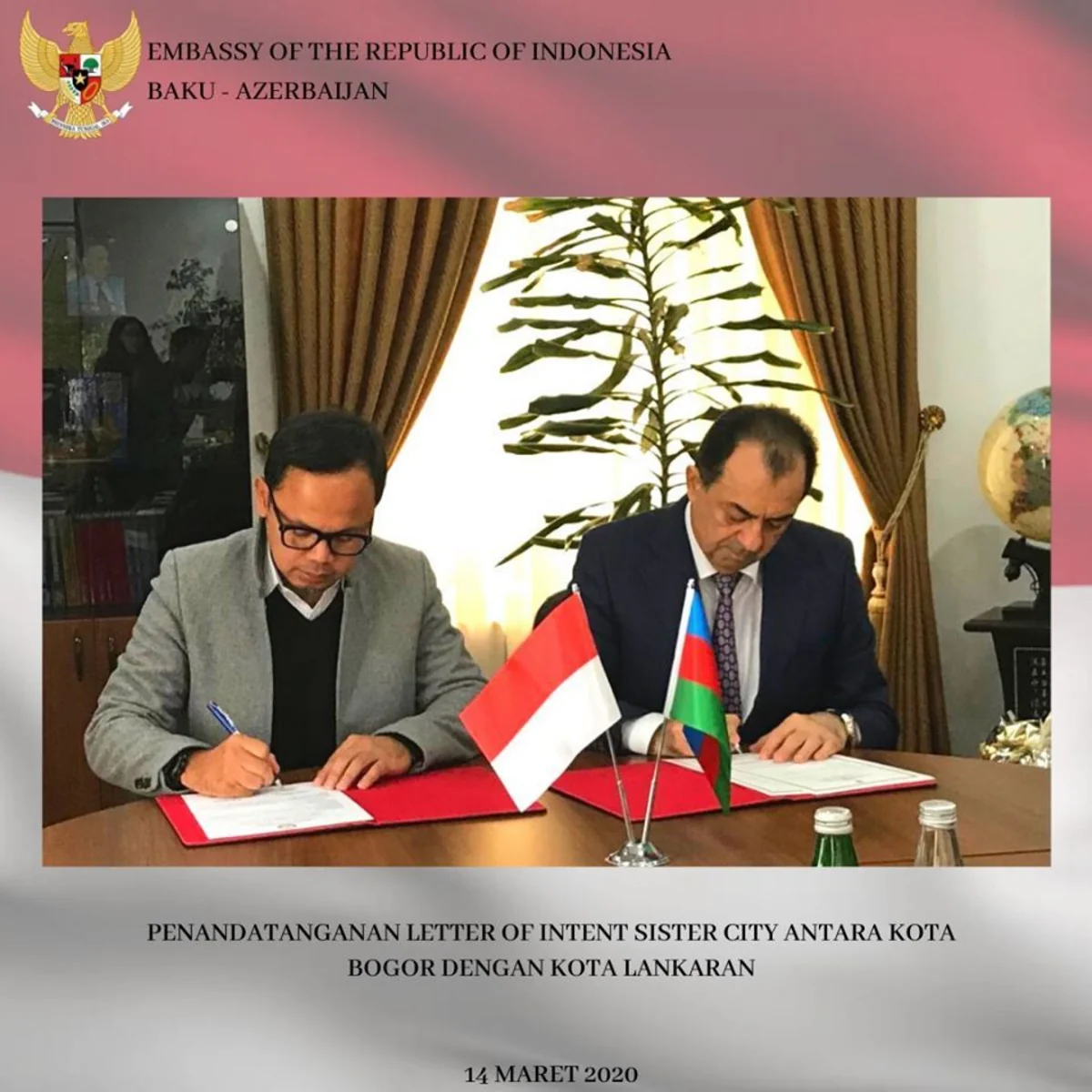Lankaran and Bogor become twin cities