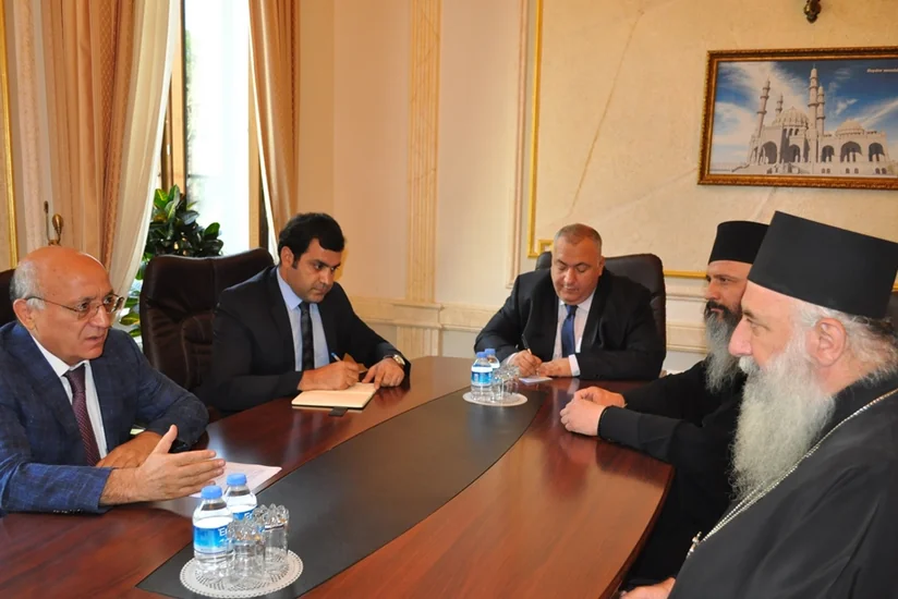 Mübariz Qurbanlı Gürcüstan Provaslav Kilsəsinin mitropolitini qəbul edib