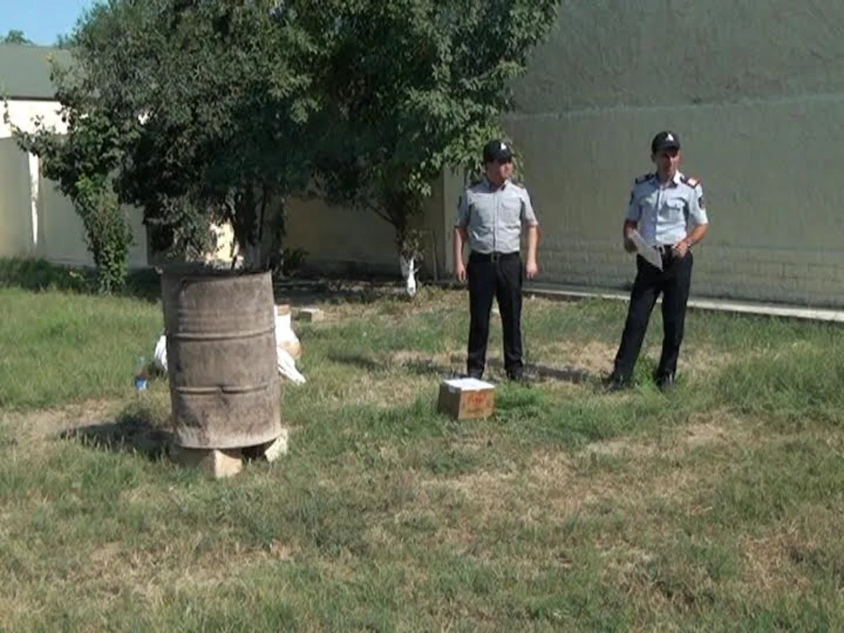 Salyanda 7 kiloqramdan çox narkotik vasitə yandırılaraq məhv edilib